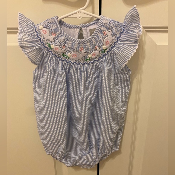 Lil Cactus Blue Lemon Smocked Tee & Bermuda Shorts main image 1